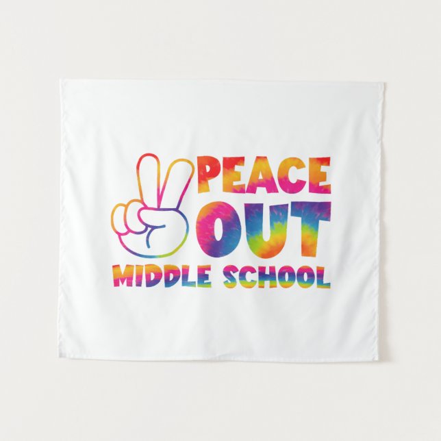 Tapete De Parede Laço Dye Último Dia de Escola do Ensino Médio Peac (Frente (Horizontal))