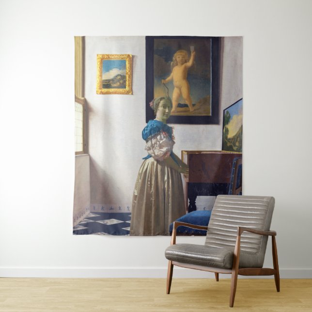 Tapete De Parede Lady Standat a Virginal, Johannes Vermeer (In Situ)