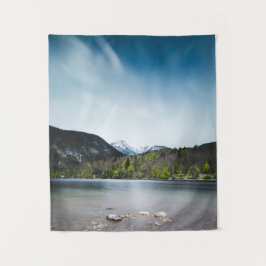 Tapete De Parede Lago Bohinj com Alpes na Eslovênia