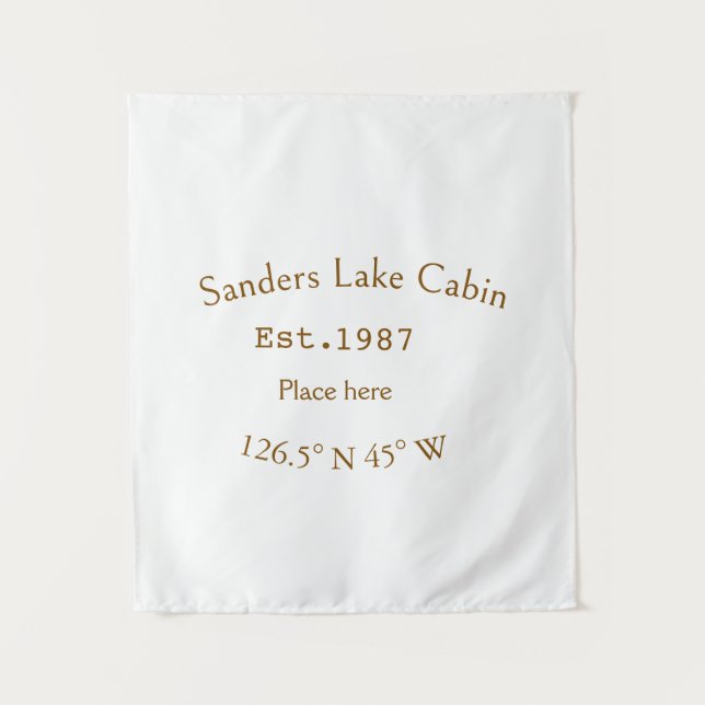 Tapete De Parede Lago House ets. Data ano em que as coordenadas per (Frente)