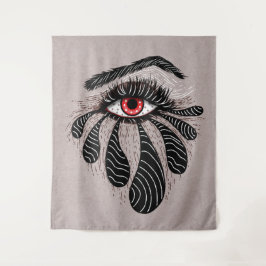 Tapete De Parede Lágrimas Pretas Vermelhas Gótica