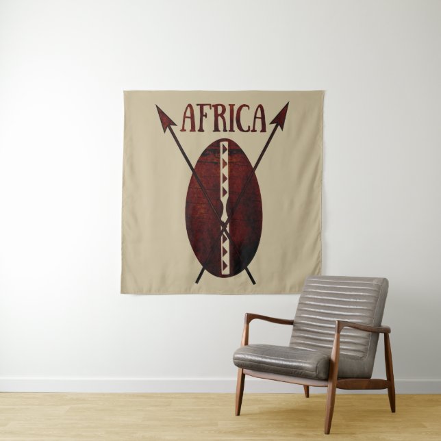 Tapete De Parede lança-abstrato africano afro-arte (In Situ)