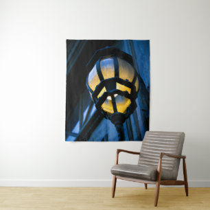 Tapete De Parede Lanterna Azul e Amarelo