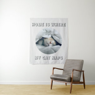 Tapete De Parede Lar é onde meu gato tira fotos personalizadas