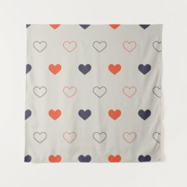 Tapete De Parede Large - Lovely hearts / orange cream dark