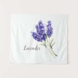 Tapete De Parede Lavanda Flores Aquarela