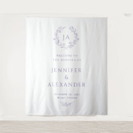 Tapete De Parede Lavender Monogram Wedding Backdrop