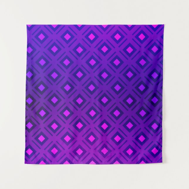 Tapete De Parede Layout roxo claro com linhas, retângulo. Brilho (Frente)