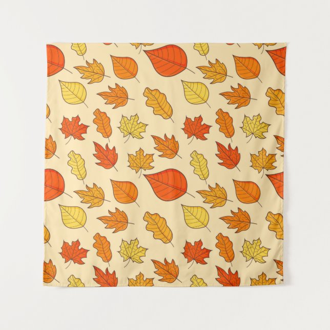 Tapete De Parede Leaf Concept Pattern. Leaf Fall and Autumn Symbol, (Frente)