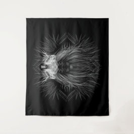 Tapete De Parede Leão com Monograma Coroa