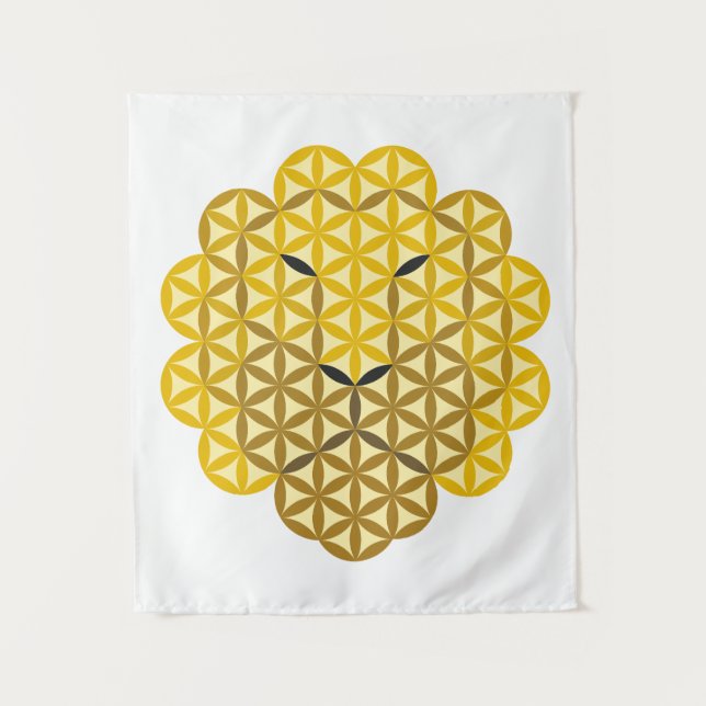 Tapete De Parede Leão Sagrado - Leão da Vida Sólido SMLB. (Frente)