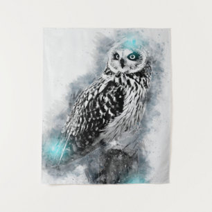 Tapete De Parede Legal Coruja Abstrato Watercolor Owl Gif Color
