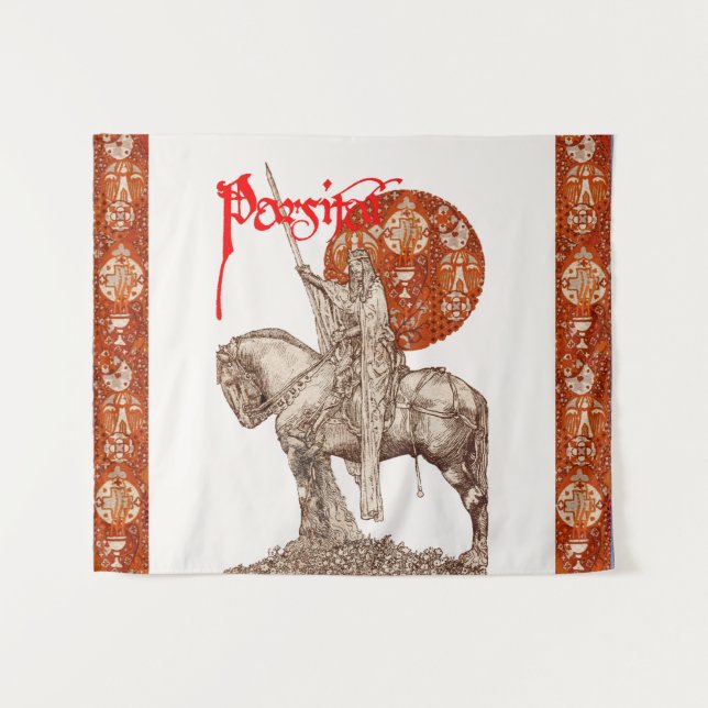 Tapete De Parede LEGENDA PERCEPCIONAL, BUSCA HOLY GRAILRed White Fa (Frente (Horizontal))