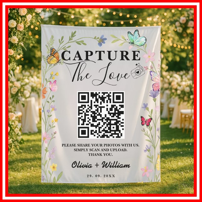 Tapete De Parede Lembrança de Flor Silvestre | Código QR 'Capture O (Criador carregado)