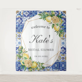 Tapete De Parede Lemon Mosaic Tiles Festa de Noivado Bem-vindo Fund