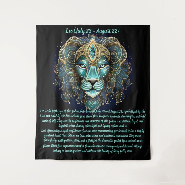 Tapete De Parede Leo Zodiac – Radiant Strength and Solar Majesty (Frente)