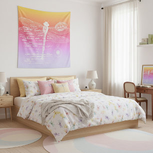 Tapete De Parede libélula de gradiente de Pastel