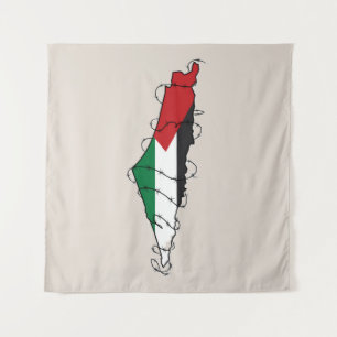 Tapete De Parede Liberdade Palestina Barbed Wire Mapa da Liberdade 