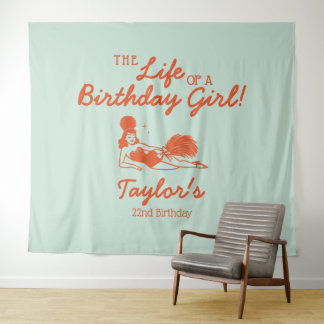 Tapete De Parede Life of a Birthday Girl Party Backdrop