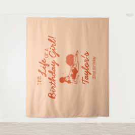 Tapete De Parede Life of a Birthday Girl Party Backdrop