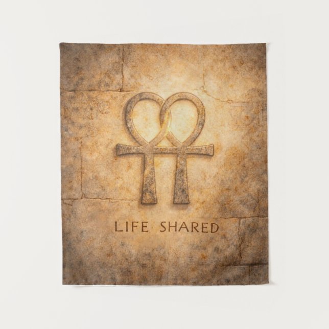 Tapete De Parede Life Shared Ankh Wall Art Egyptian Valentine Love  (Frente)