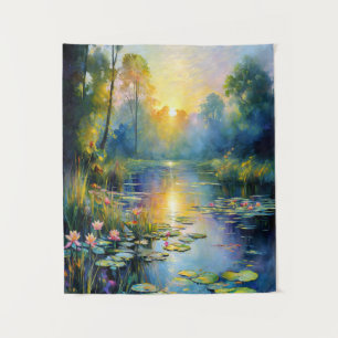 Tapete De Parede Lily Pond inspirado no Monet no Impressionista do 