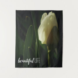 Tapete De Parede Linda Citação de Vida Daffodil Flower