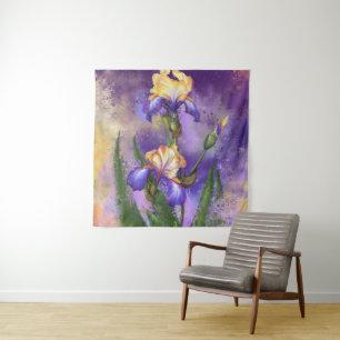 Tapete De Parede Linda Flor Íris - Pintura de Arte Migrada