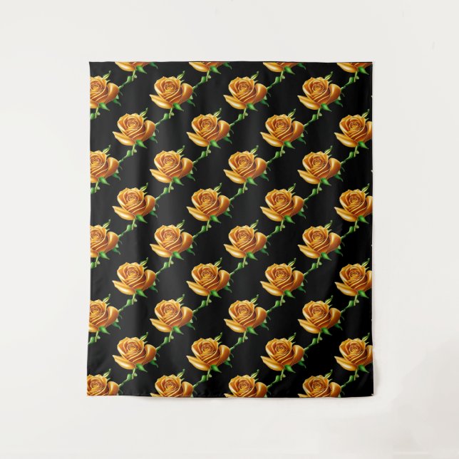 Tapete De Parede Linda flor, o Rosa ouro (Frente)