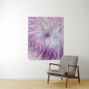 Tapete De Parede Linda Flor Rosa Moderna Abstrato, Arte Fractal
