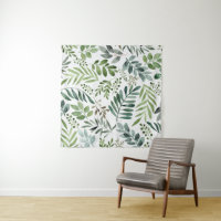 Lindas Folhas Botânicas De Aquarela
