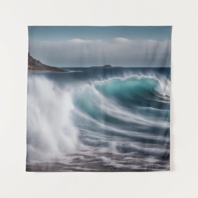 Tapete De Parede Lindas ondas do mar (Frente)