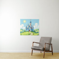 Lindo castelo azul e branco