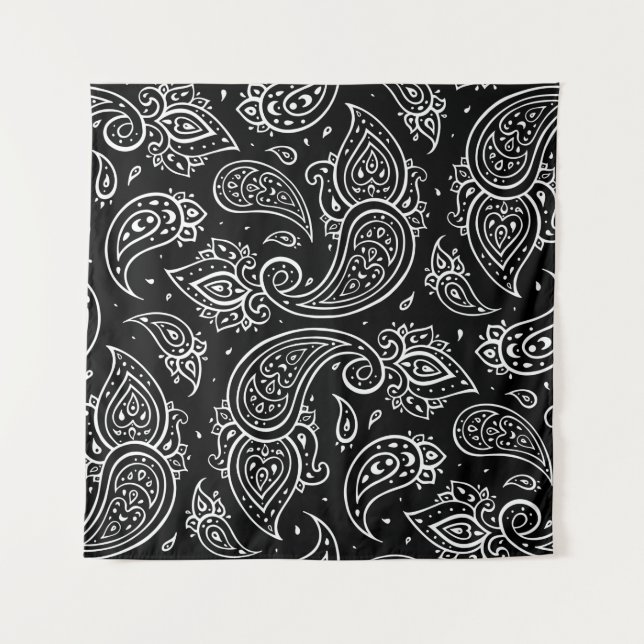 Tapete De Parede Lindo padrão contínuo de paisley (Frente)