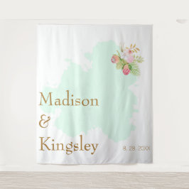 Tapete De Parede Lindo Verde Lima 💚 Casamento Boho Elegante