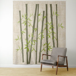 Tapete De Parede Linen Natural: Planta Bamboo
