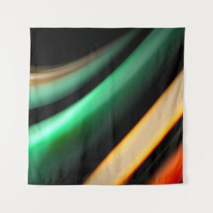 Tapete De Parede Linhas lisas de seda abstrato em preto, multicolor