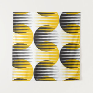 Tapete De Parede Linhas modernas e círculo sem costura geométrica