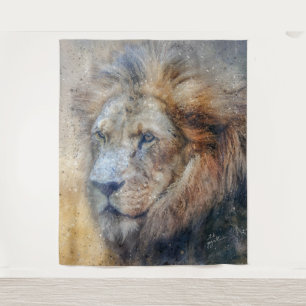 Tapete De Parede Lion African Photography Modern Watercolor