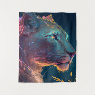 Tapete De Parede Lion Animal Portrait Painting Willife Outdoor