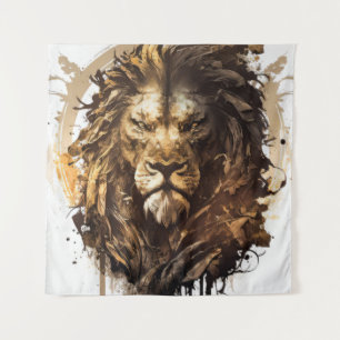 Tapete De Parede Lion Retrait Animal Painting Willife Outdoor