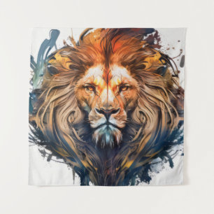 Tapete De Parede Lion Retrait Animal Painting Willife Outdoor