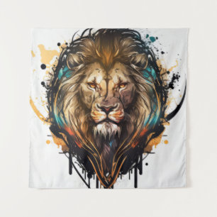 Tapete De Parede Lion Retrait Animal Painting Willife Outdoor