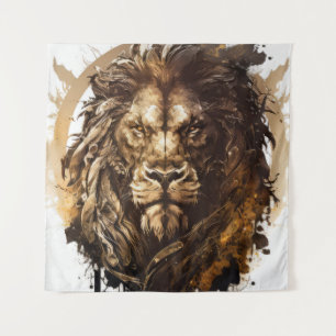 Tapete De Parede Lion Retrait Animal Painting Willife Outdoor