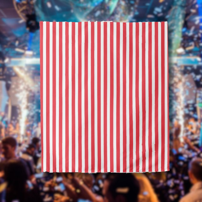 Tapete De Parede Listras Horizontais Simples Vermelhas e Brancas de (Criador carregado)