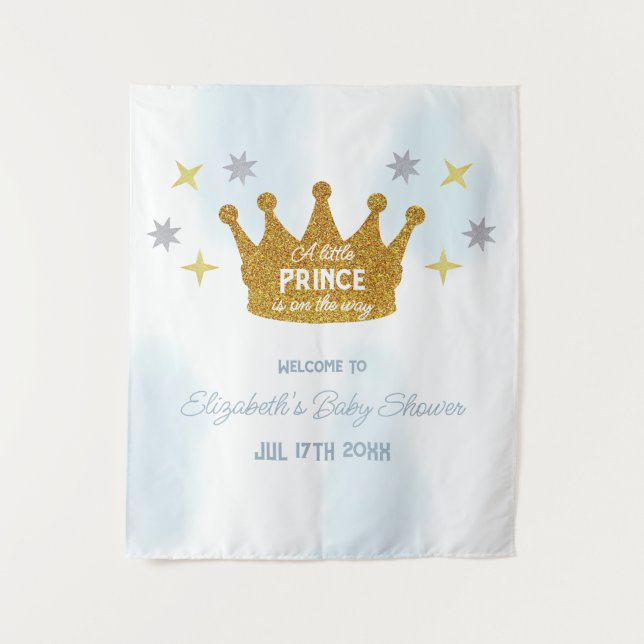 Tapete De Parede Little Prince Boy Baby Shower (Frente)