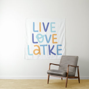 Tapete De Parede Live Love Latke Hanukkah Design