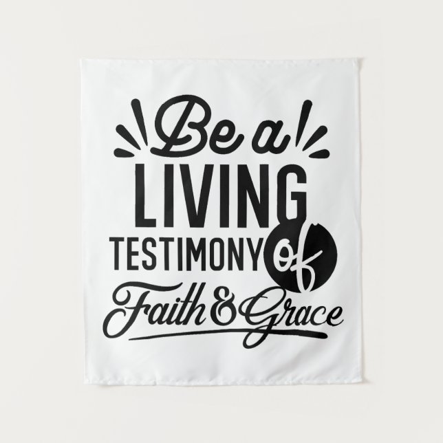 Tapete De Parede Living Testimony Bible Quote Christian Motivation (Frente)