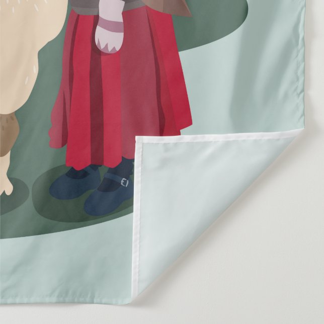 Tapete De Parede Llama with her little girl wall art (Detalhe)