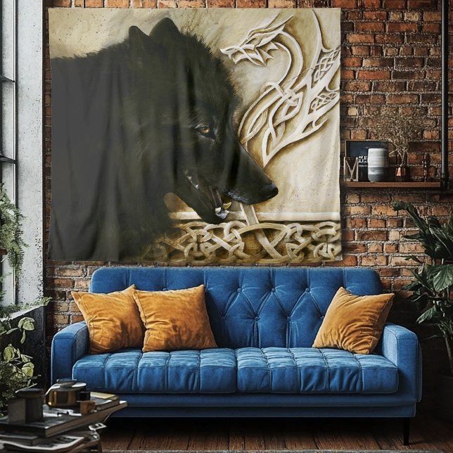 Tapete De Parede Lobo Negro Celta (Criador carregado)